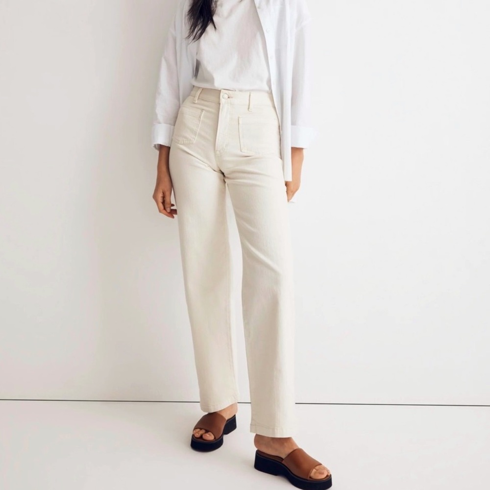 Madewell Straight-Leg Jeans in Cream